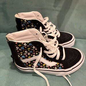 VANS Sk8-Hi Zip Ditsy Floral Black 10.5 NEW